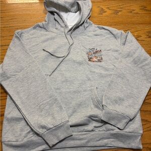 SHEIN Light Gray Graphic Hoodie